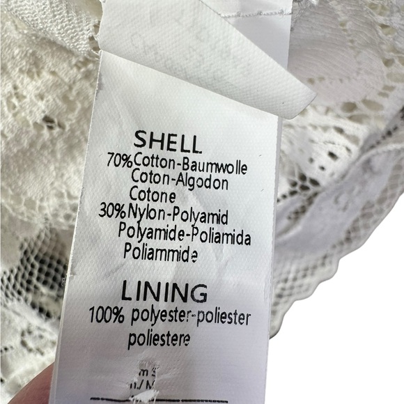 Boho Lace Midi Dress Ivory Crochet Tassel Pom Pom Cottagecore Festival Beach - Picture 7 of 7